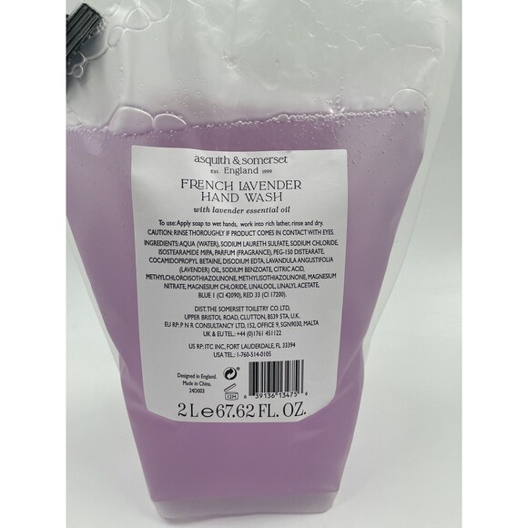ASQUITH & SOMERSET ENGLAND " FRENCH LAVENDER " Hand Wash Refill Pouch Huge 67 oz - Picture 3 of 6